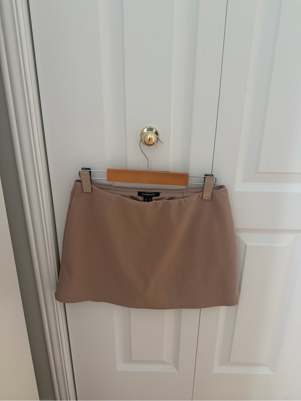 Neutral Beige Mini Skirt - Unknown Brand
